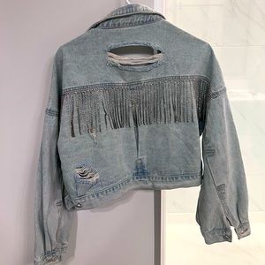 Jean Jacket with rhinestones